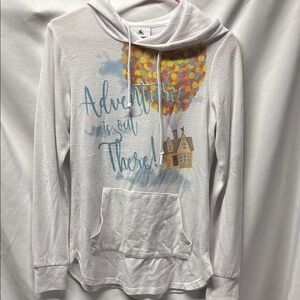 🧣 Disney White Adventure Graphic Hoodie from the movie Up